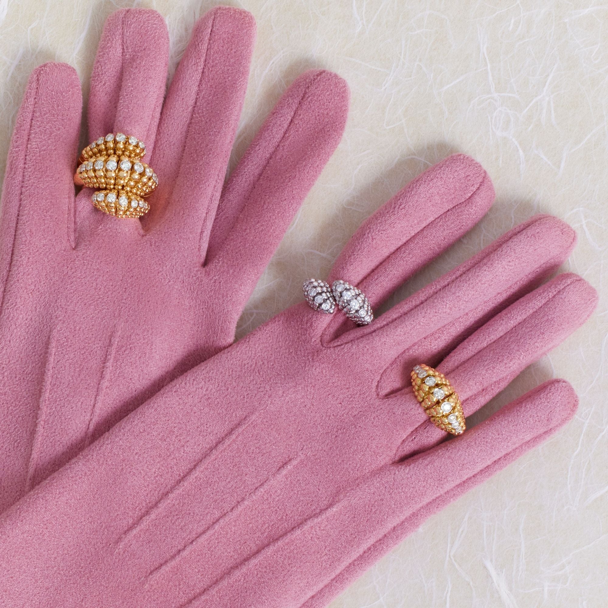 BUBBLES CONTRARIÉ WHITE GOLD RING