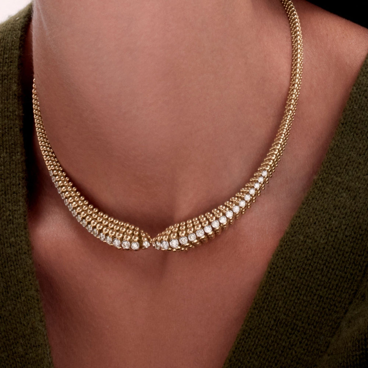 BUBBLES YELLOW GOLD NECKLACE