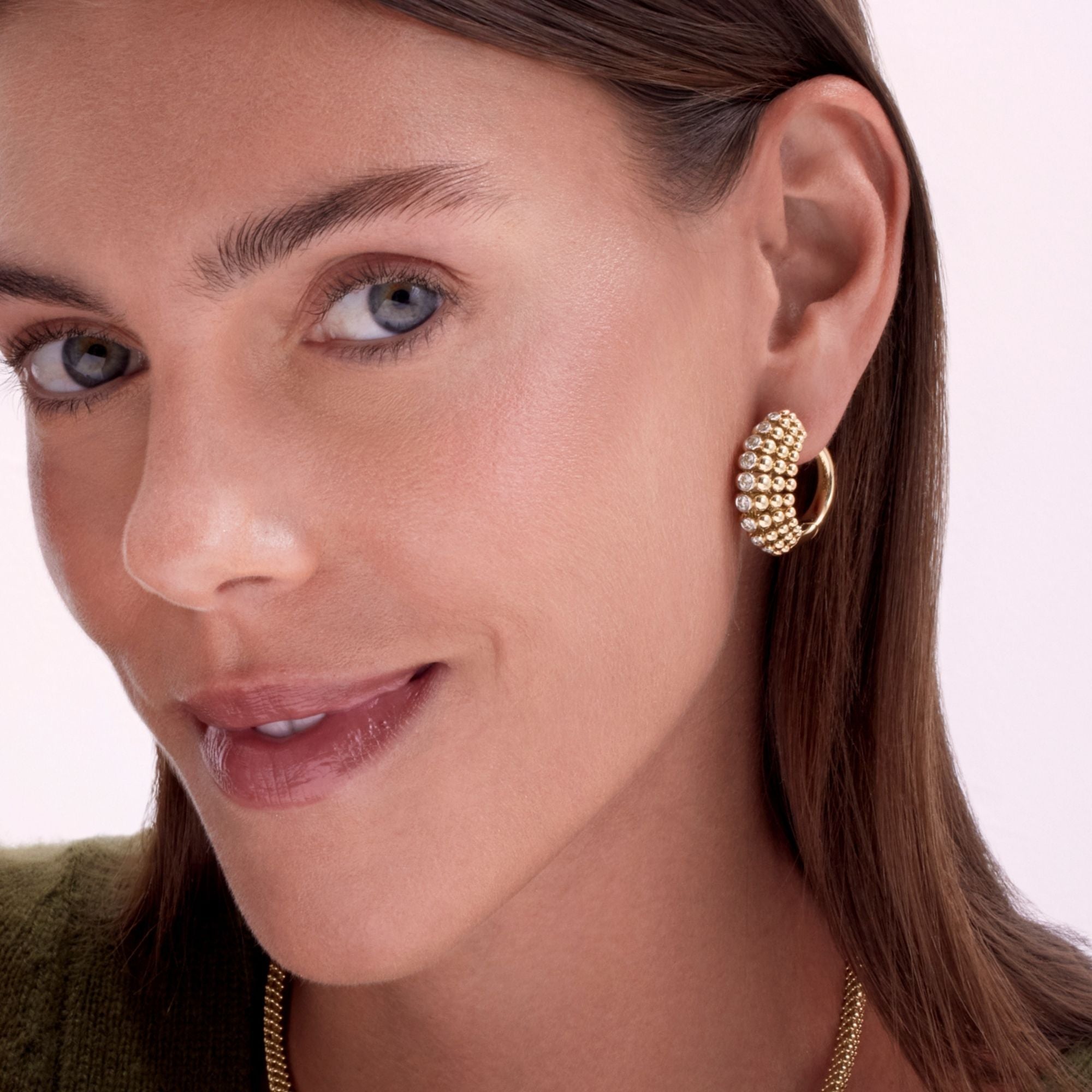 BUBBLES HOOP YELLOW GOLD EARRINGS