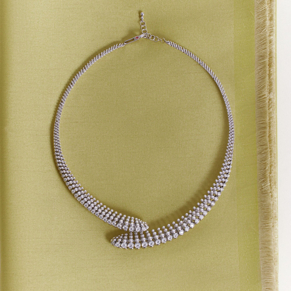 BUBBLES CONTRARIÈ WHITE GOLD NECKLACE