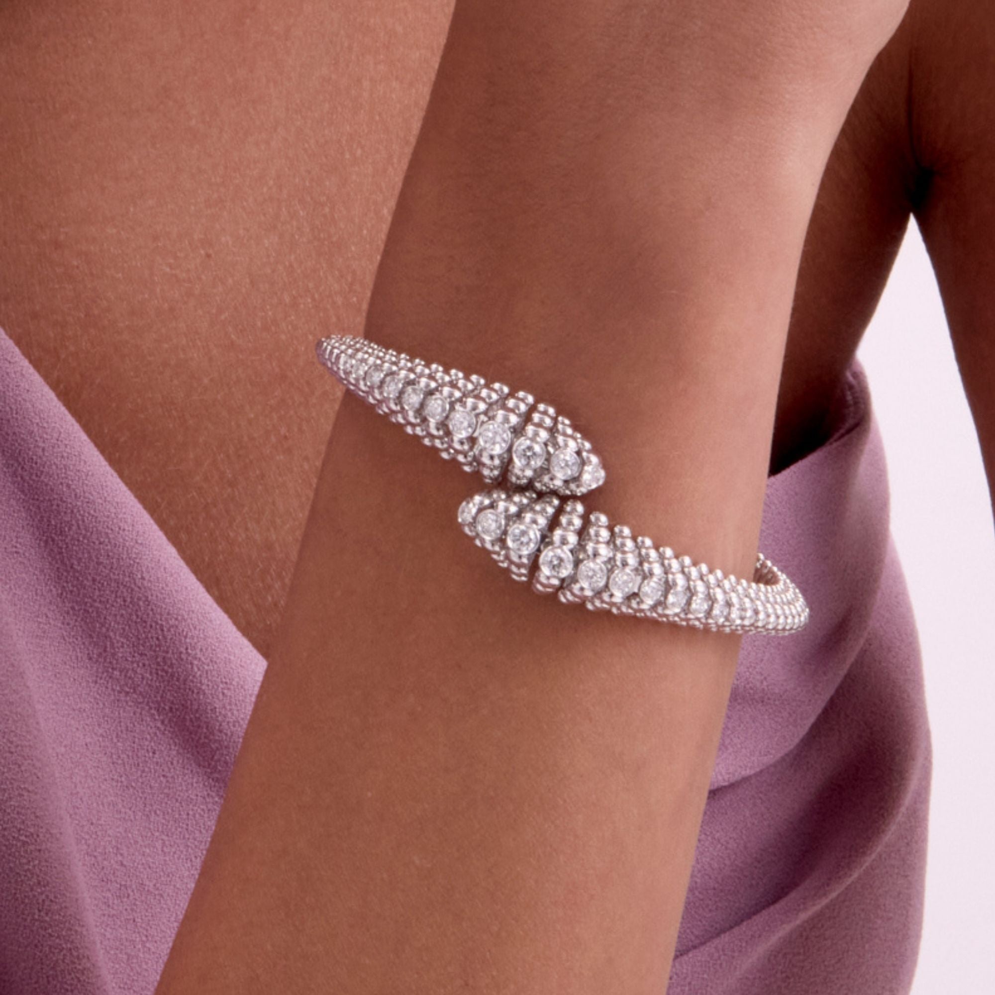 BUBBLES CONTRARIÉ WHITE GOLD BRACELET