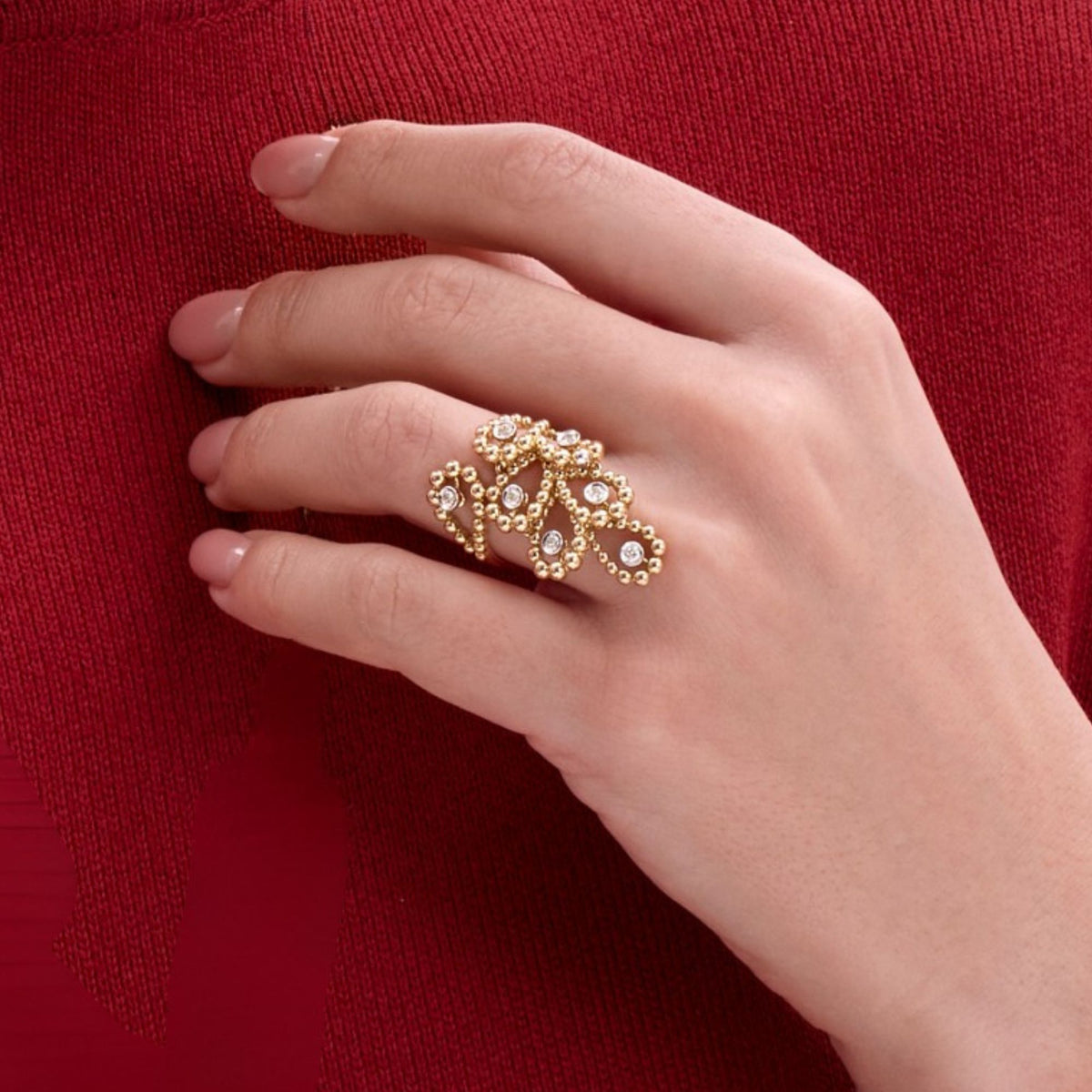 Chiacchierino Big Yellow Gold Ring