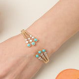 BUBBLES RAGGI YELLOW GOLD AND TURQUOISE BRACELET