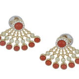 BUBBLES RAGGI YELLOW GOLD AND CORAL EARRINGS