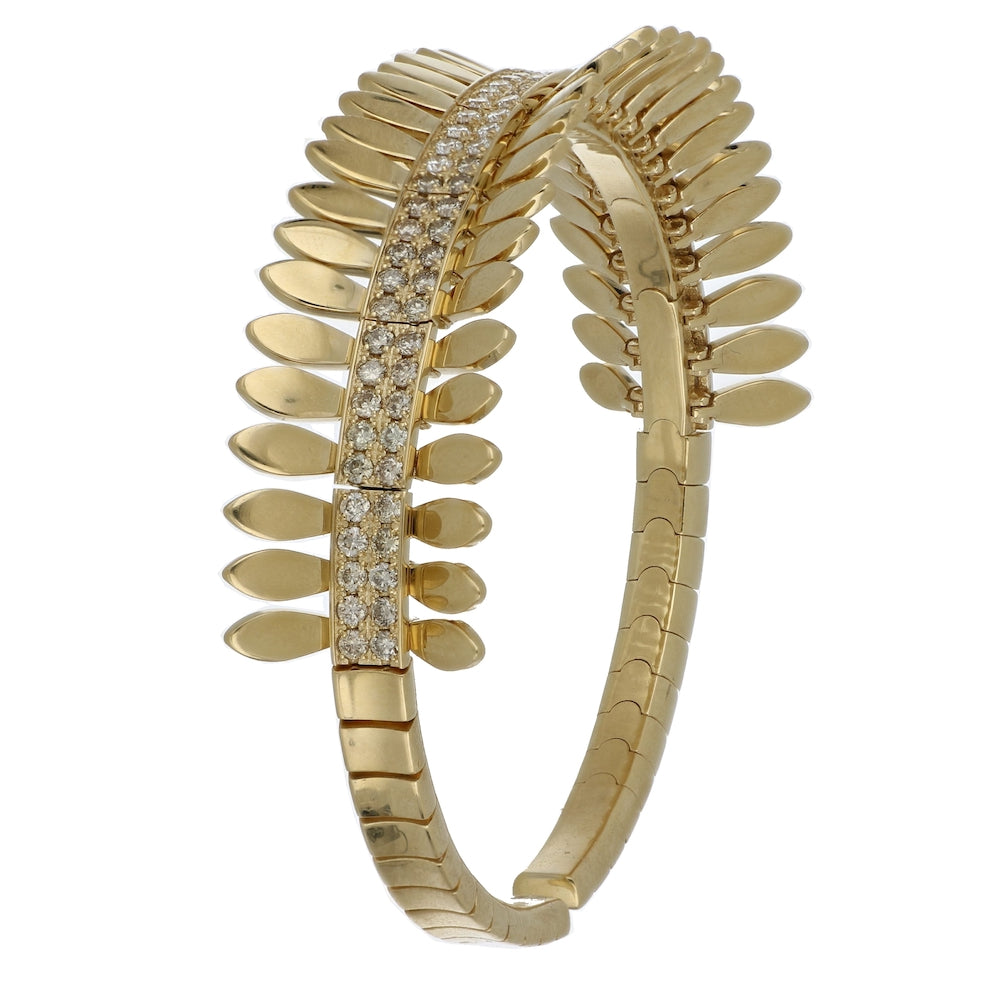 SPETTINATO YELLOW GOLD BRACELET