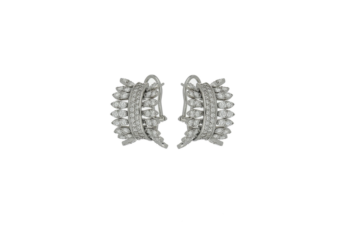 SPETTINATO WHITE GOLD PAVÈ EARRINGS