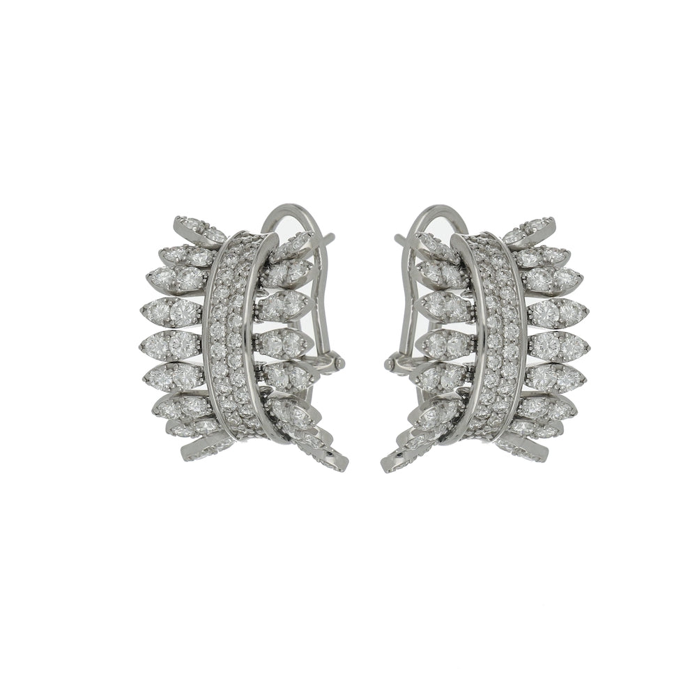 SPETTINATO WHITE GOLD PAVÈ EARRINGS