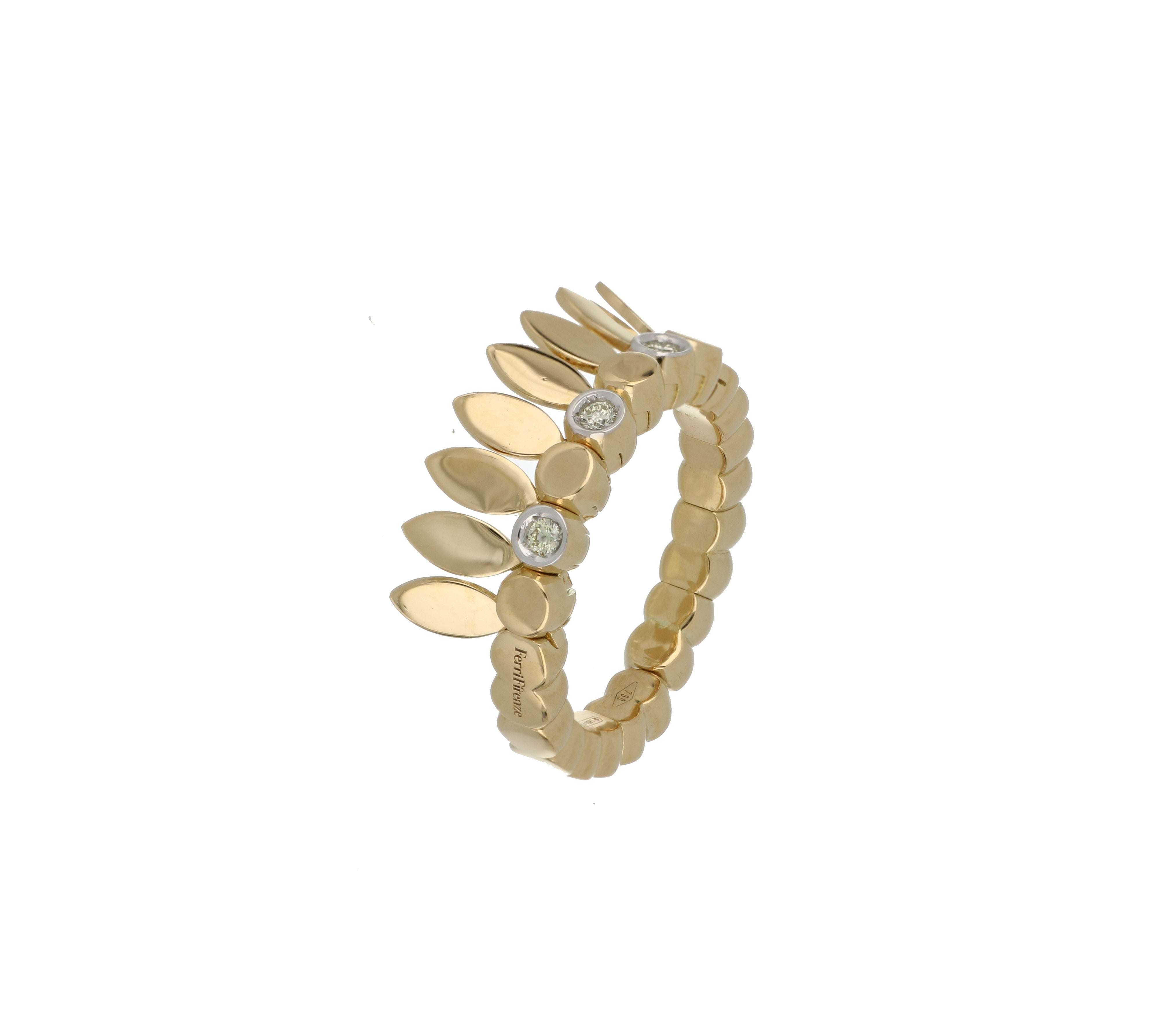 SPETTINATO MINI-ME YELLOW GOLD RING