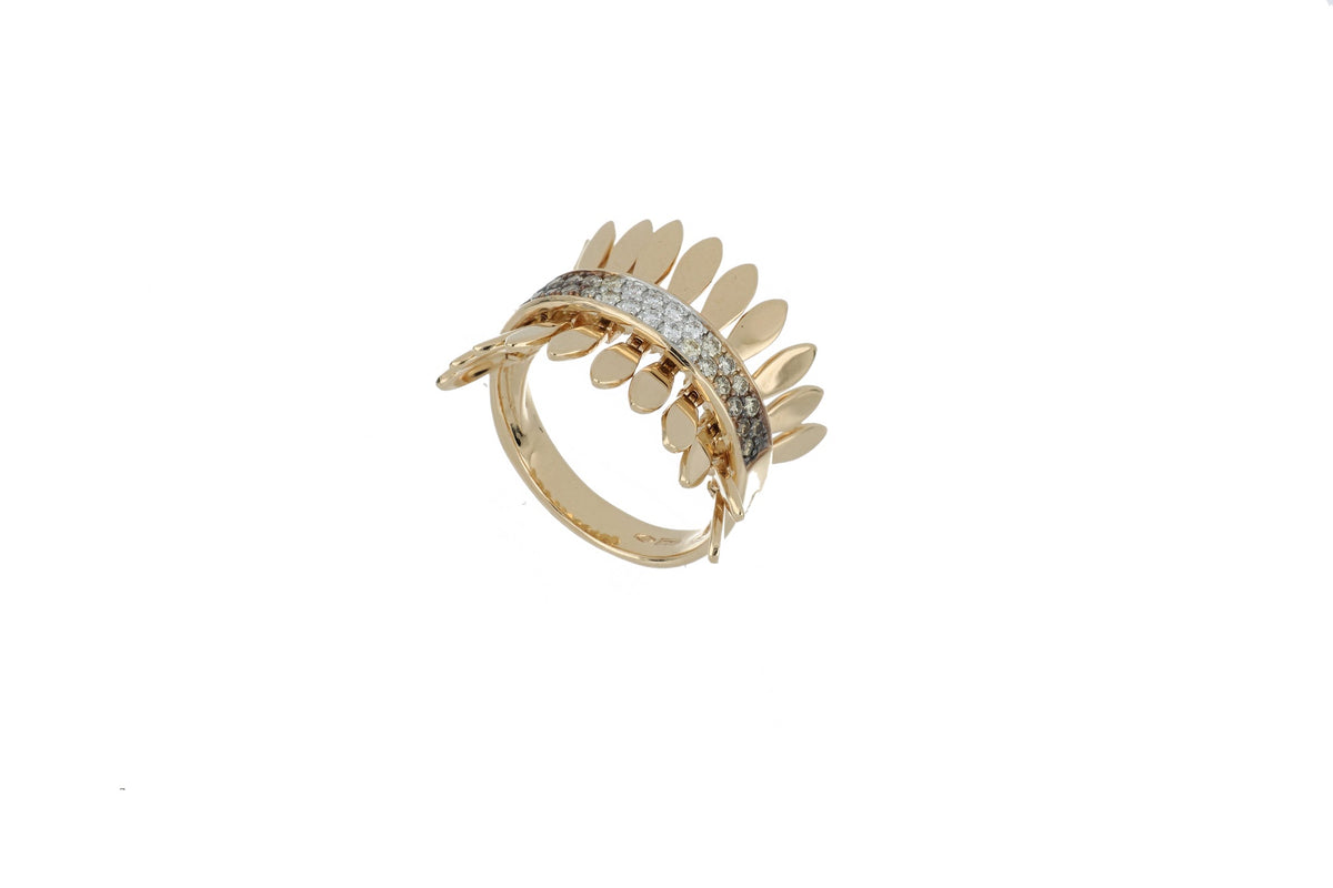 SPETTINATO SINGLE ROSE GOLD RING