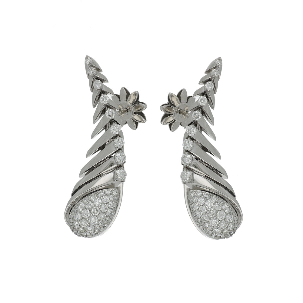 SOFFIO SNAKE WHITE GOLD EARRINGS