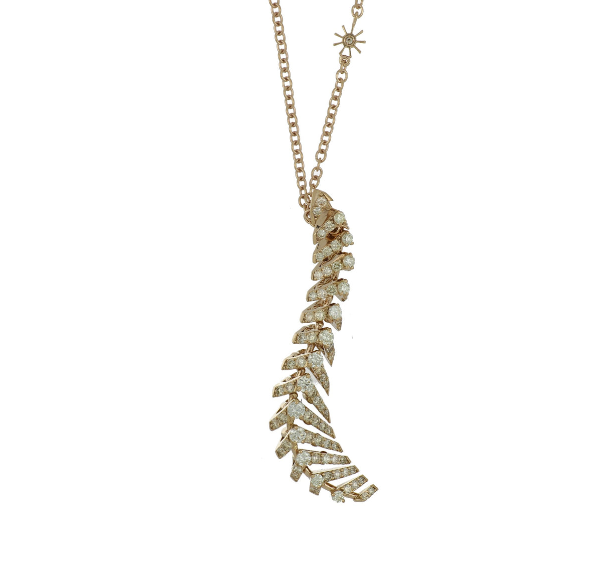 SOFFIO ROSE GOLD DIAMOND PAVÈ PENDANT