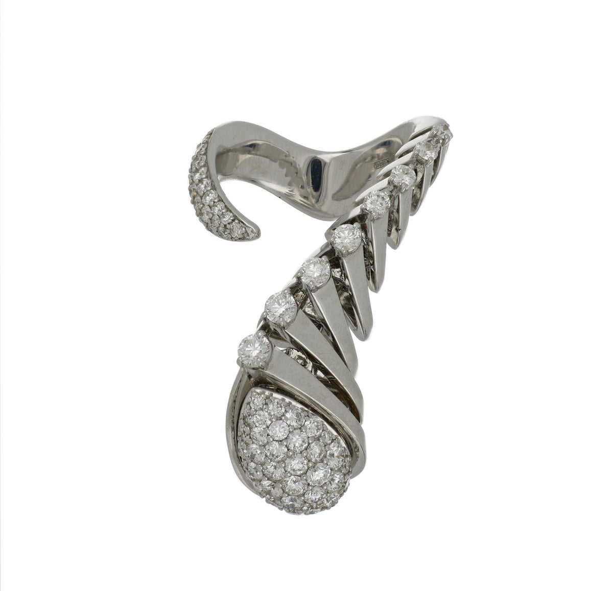 SOFFIO SNAKE WHITE GOLD RING