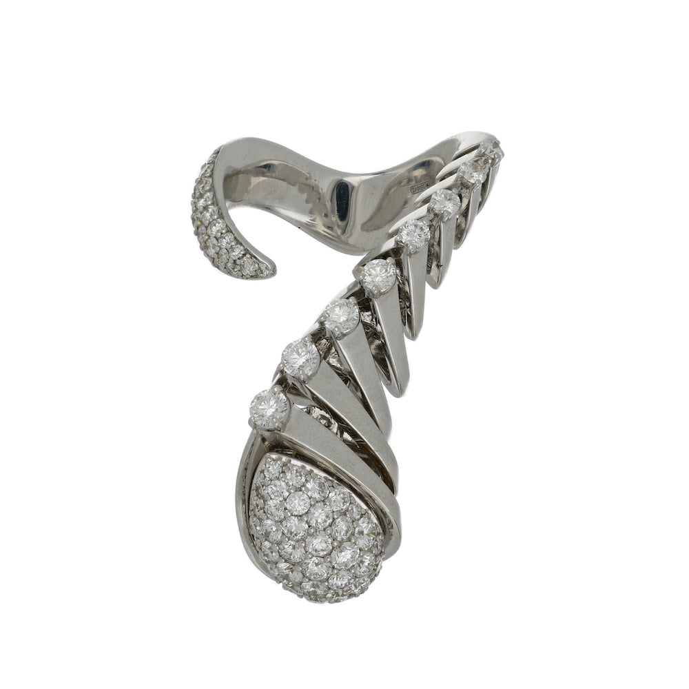 SOFFIO SNAKE WHITE GOLD RING