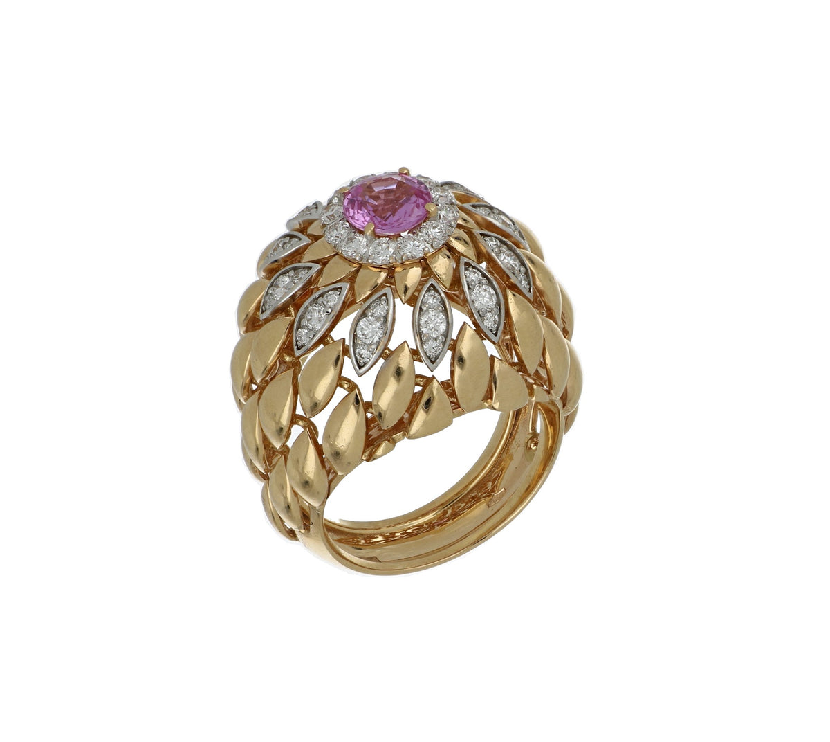 TWIST TWIST BIG PINK SAPPHIRES RING