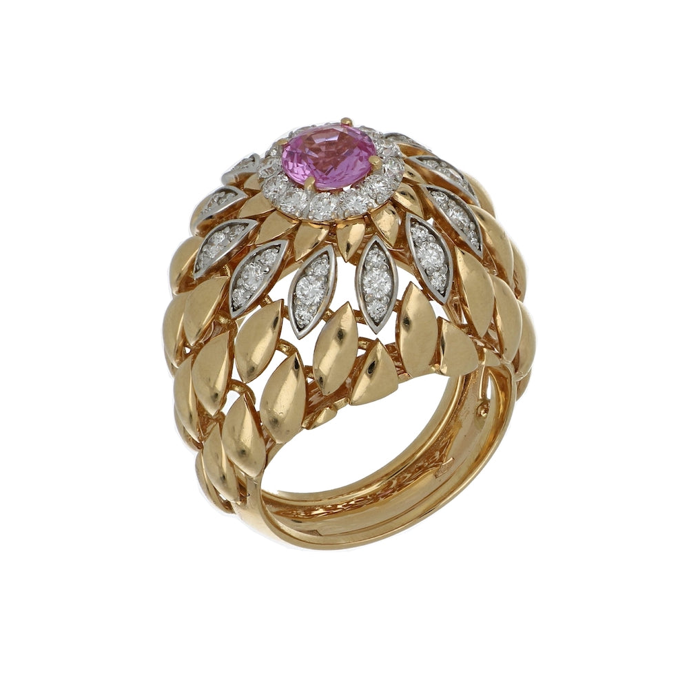 TWIST TWIST BIG PINK SAPPHIRES RING