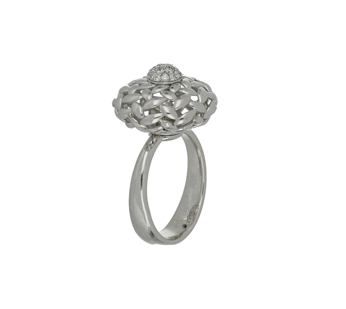 TWIST TWIST SMALL FLAT YELLOW GOLD RING