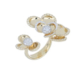 PETALS YELLOW GOLD OPEN RING