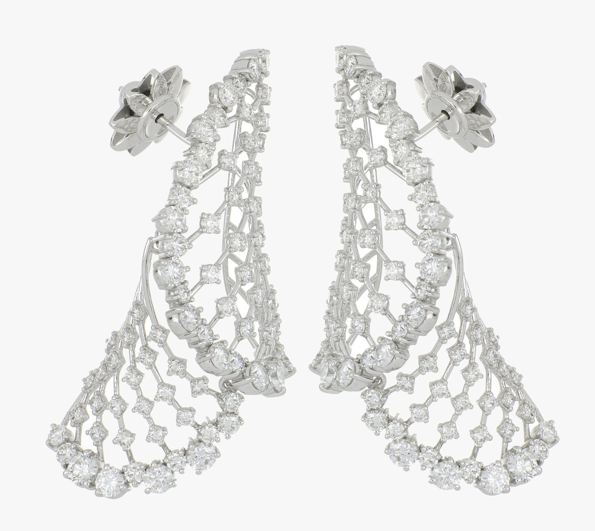 WHITE WONDERS ARIA BIG WHITE GOLD EARRINGS