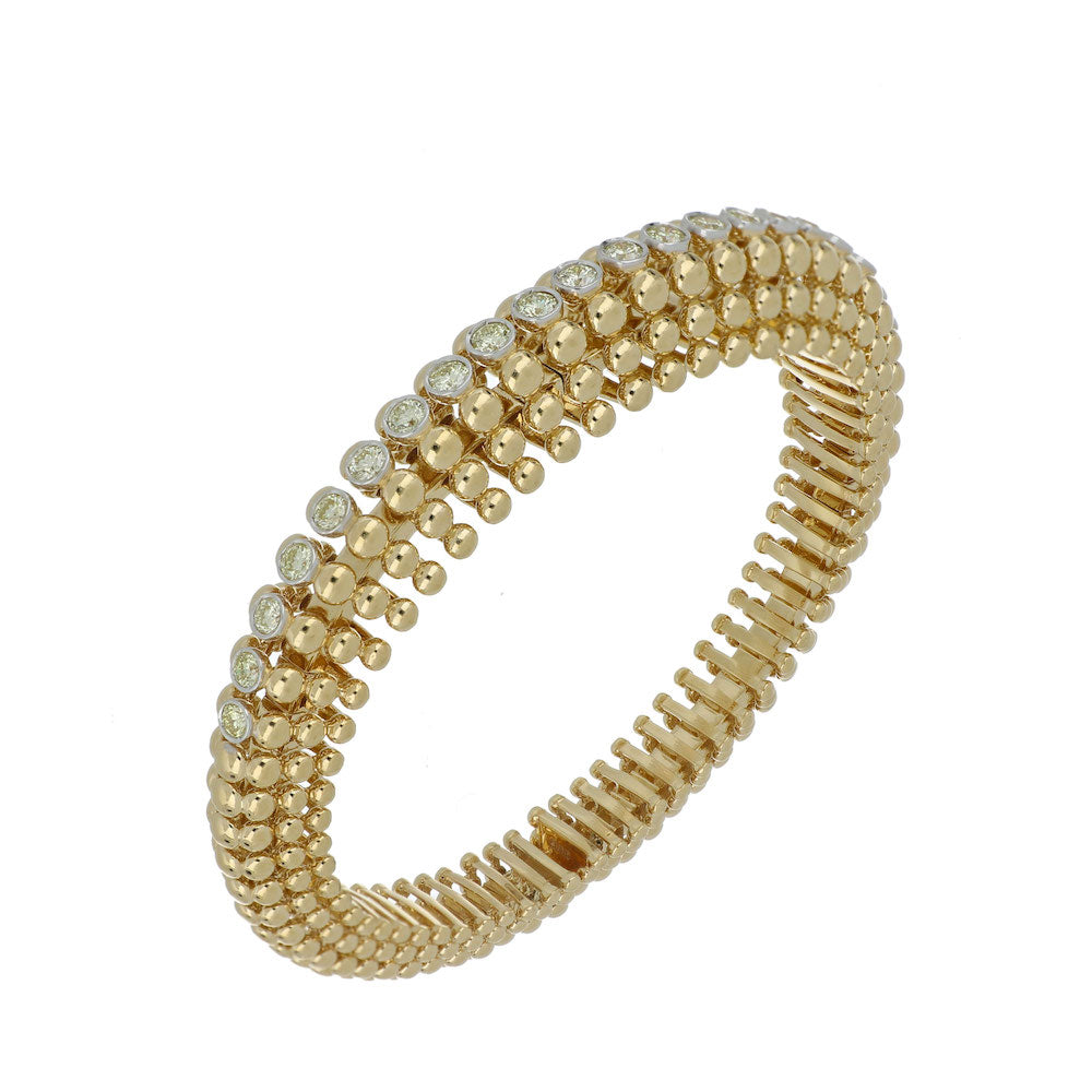 BUBBLES YELLOW GOLD BRACELET