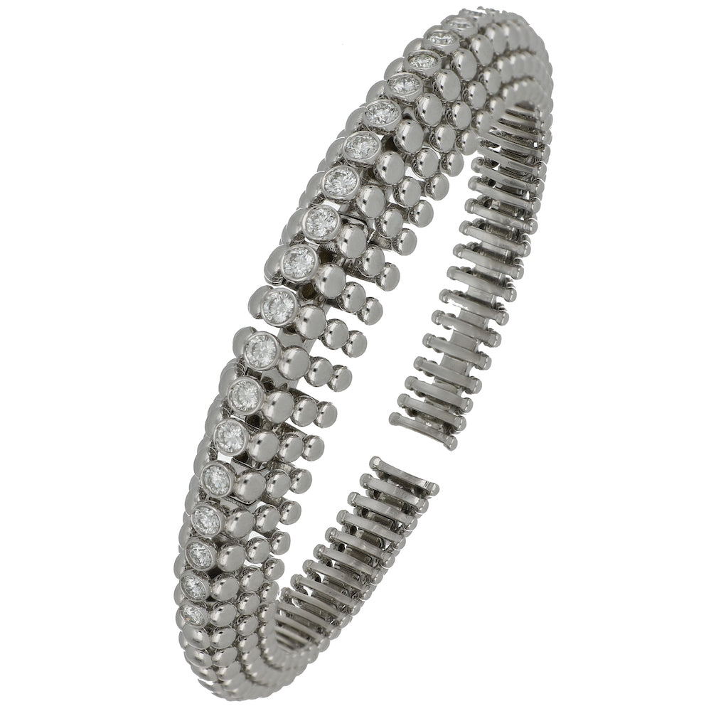 BUBBLES WHITE GOLD BRACELET