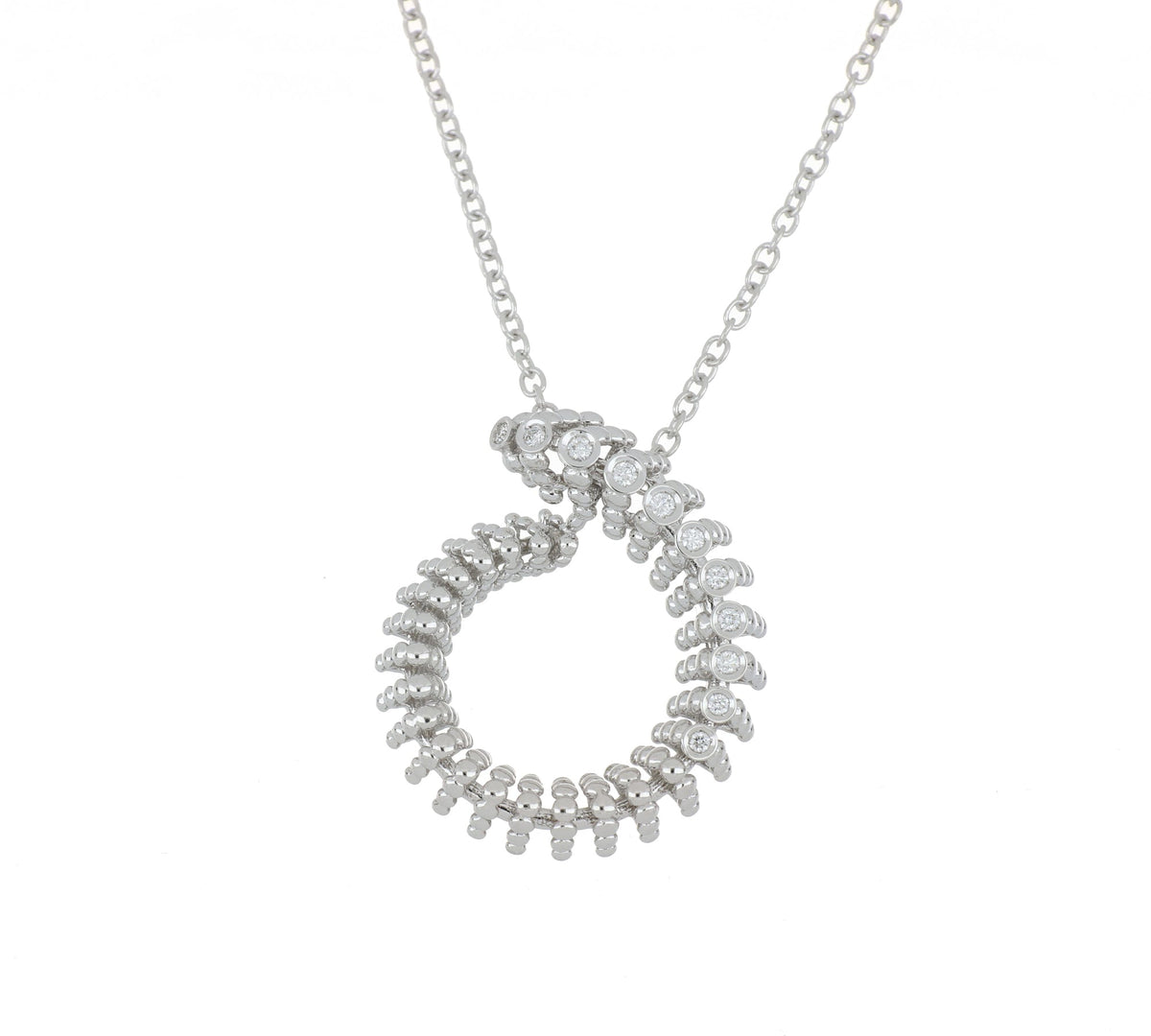 BUBBLES MINI-ME WHITE GOLD PENDANT