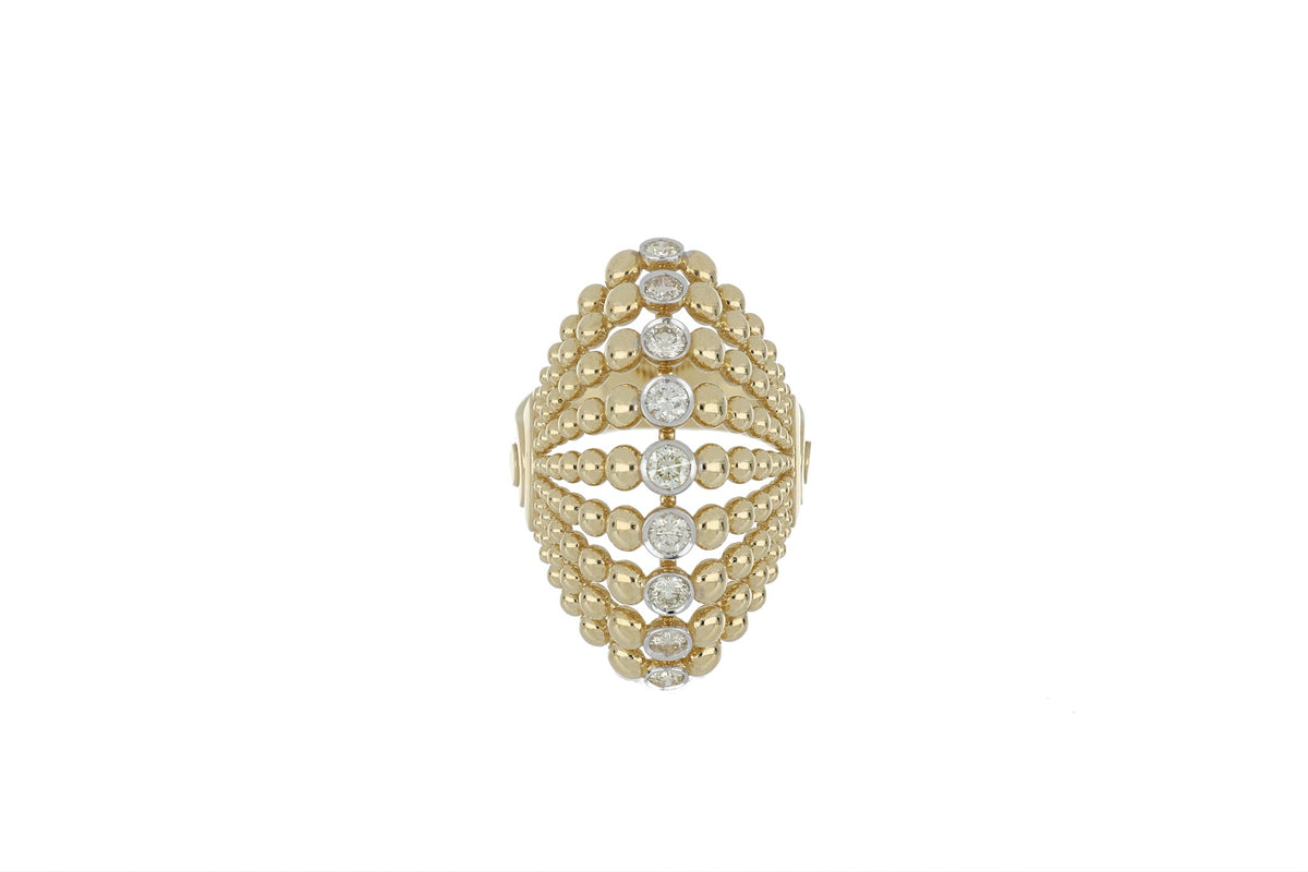 BUBBLES YELLOW GOLD YELLOW DIAMOND RING