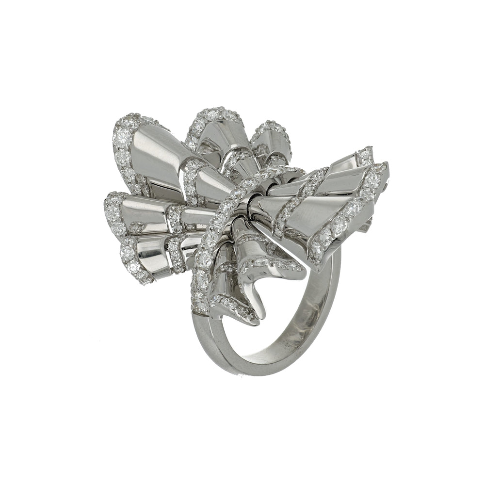 FOULARD WHITE GOLD DIAMOND RING