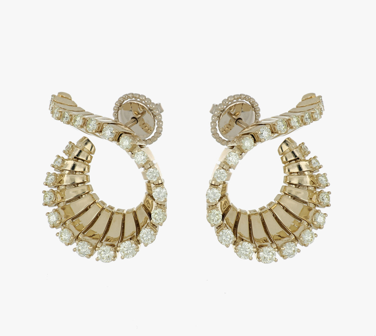 VITO CURLY YELLOW GOLD EARRINGS