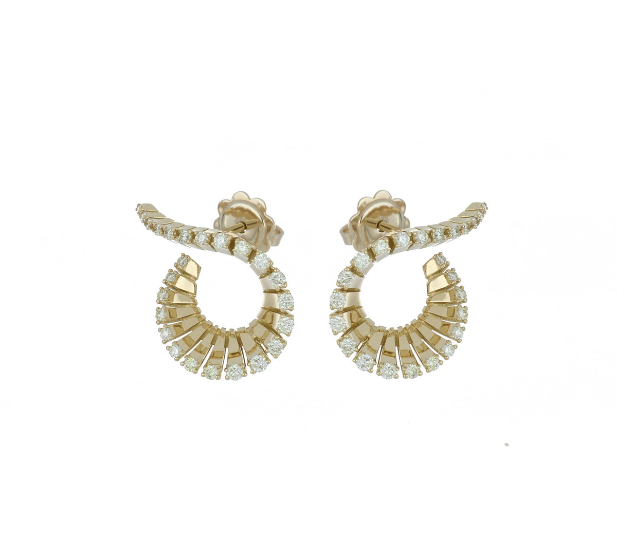 VITO MINI-ME CURLY YELLOW GOLD EARRINGS