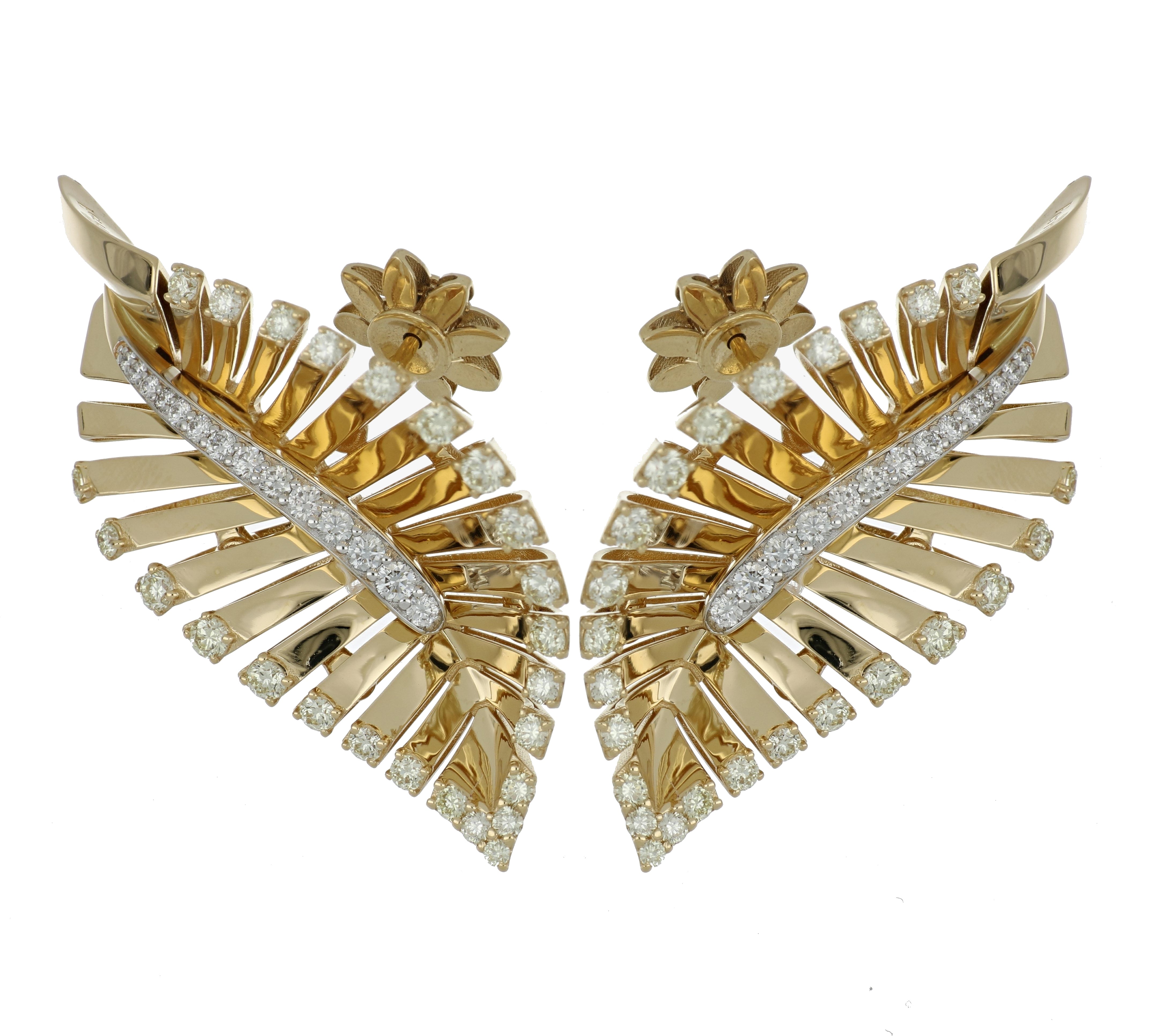 VITO FOGLIA YELLOW GOLD EARRINGS