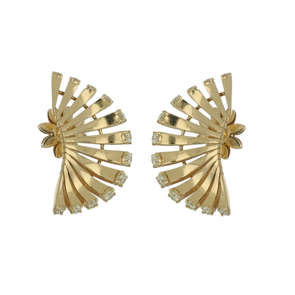 VITO VENTAGLIO YELLOW GOLD EARRINGS