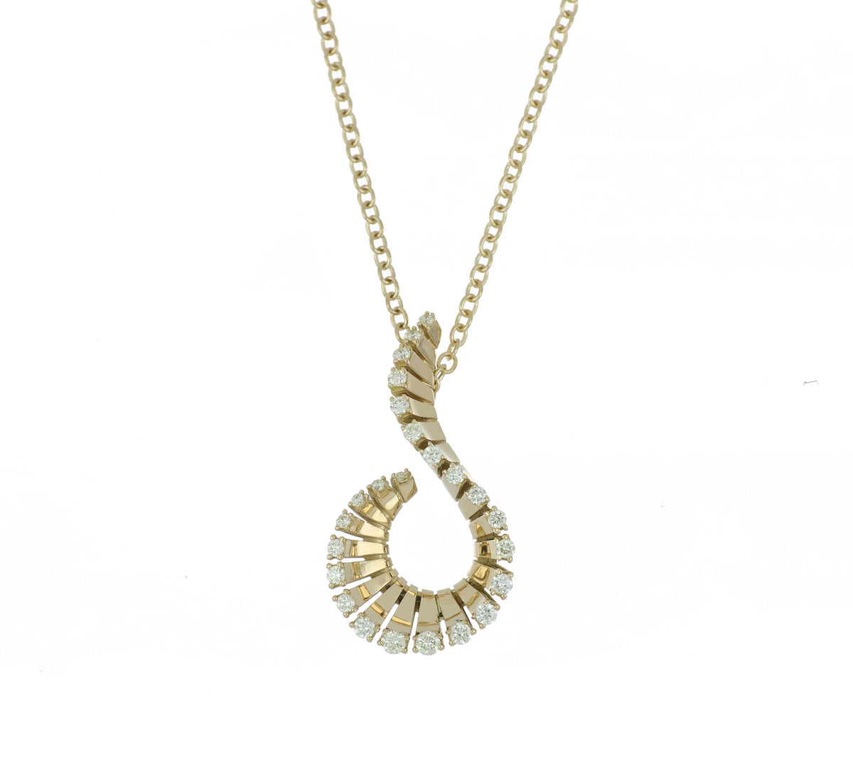 VITO MINI-ME CURLY YELLOW GOLD PENDANT