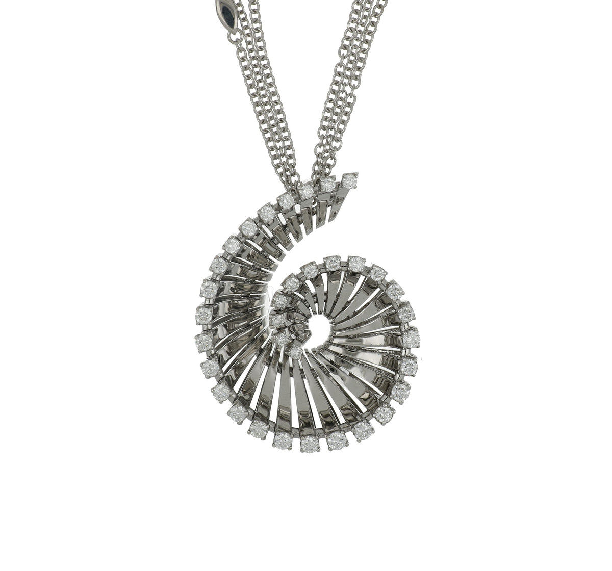VITO LONG WHITE GOLD PENDANT