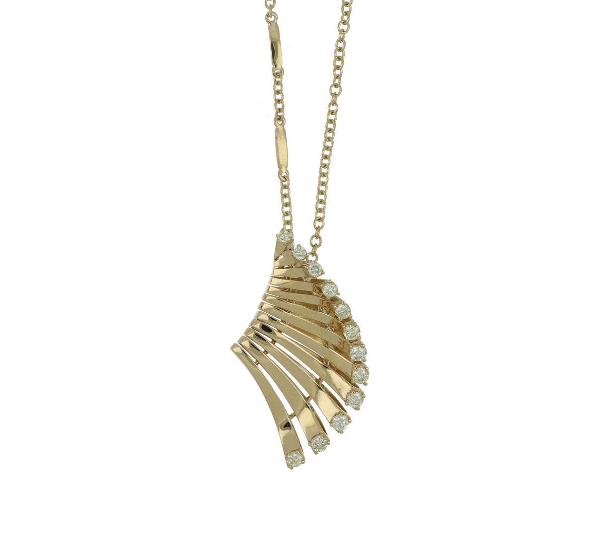 VITO VENTAGLIO YELLOW GOLD PENDANT