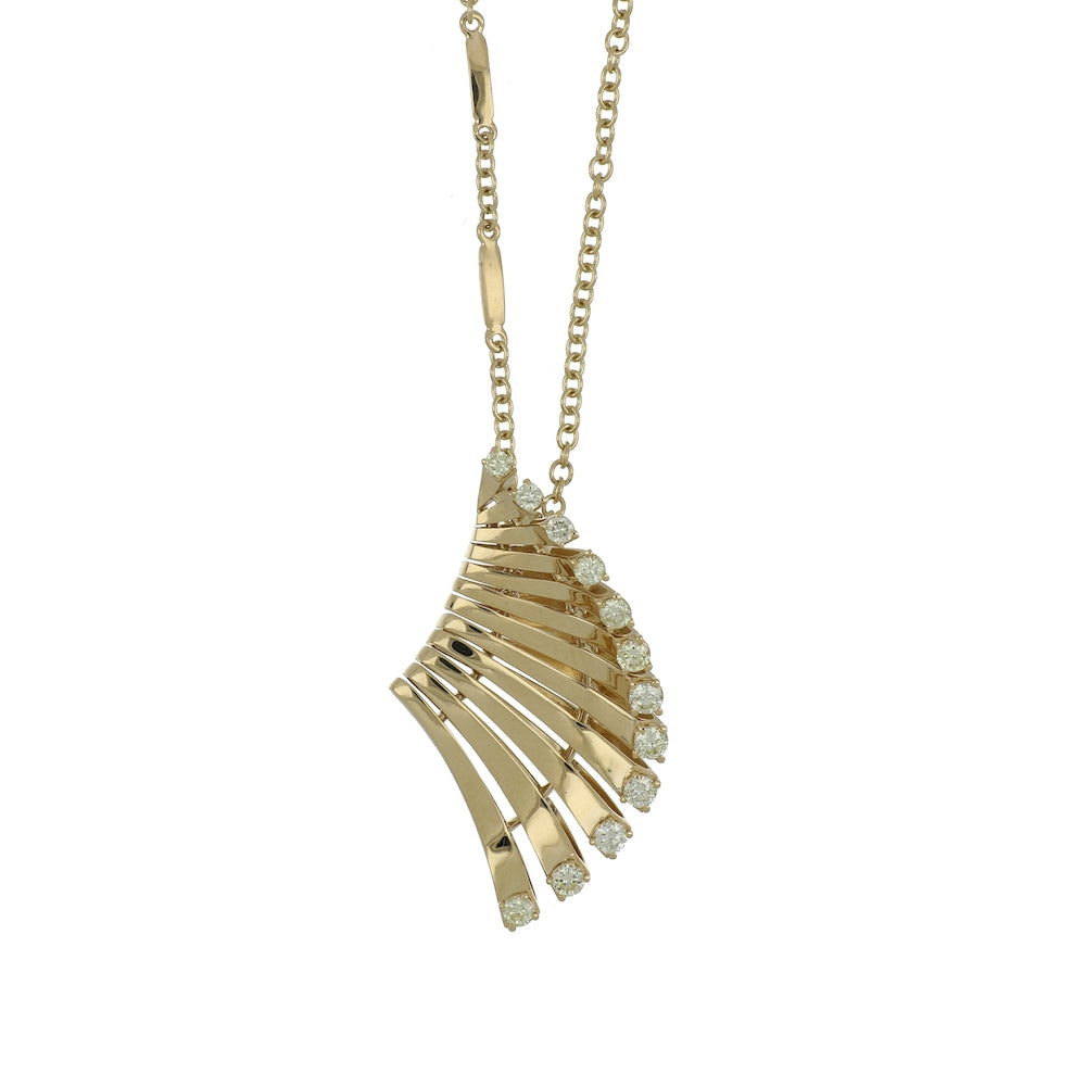 VITO VENTAGLIO YELLOW GOLD PENDANT