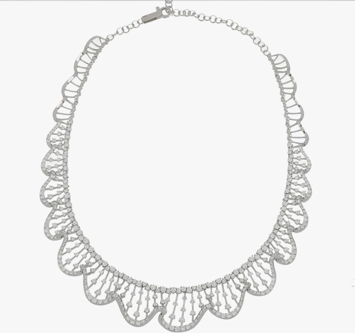 WHITE WONDERS PLISSÉ WHITE GOLD NECKLACE