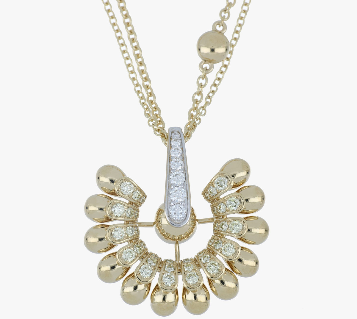 ALLEGRA YELLOW GOLD FLOWER PENDANT