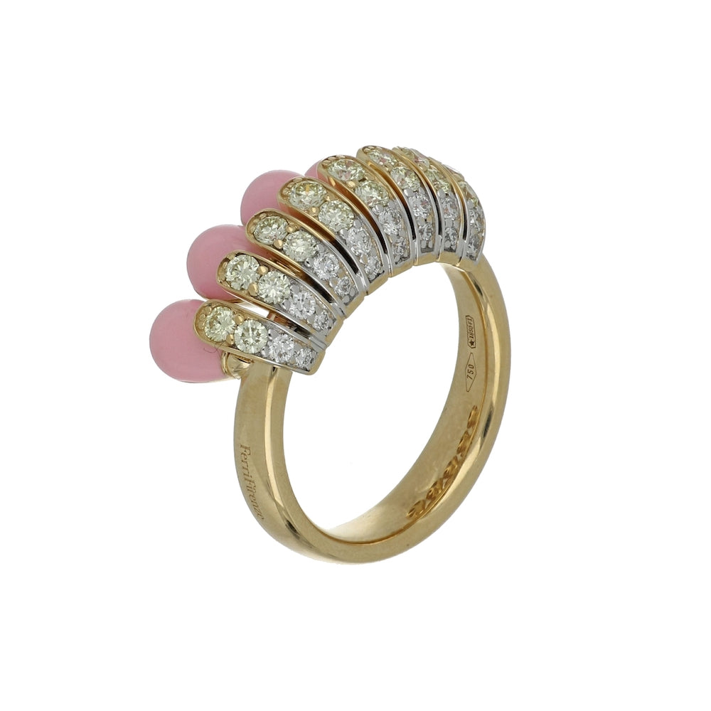 ALLEGRA SMALL PINK ENAMEL RING