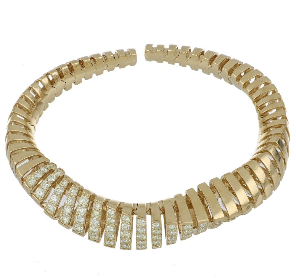 CRESCENDO YELLOW GOLD DIAMOND BRACELET