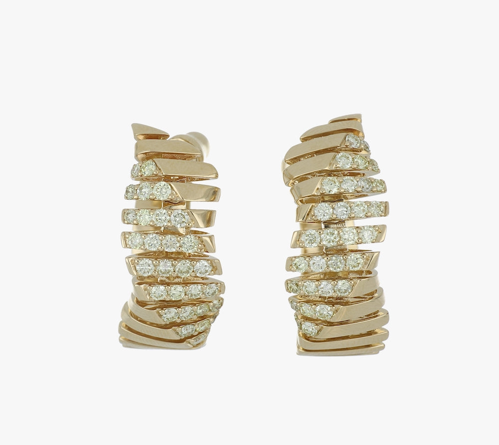 CRESCENDO YELLOW GOLD EARRINGS