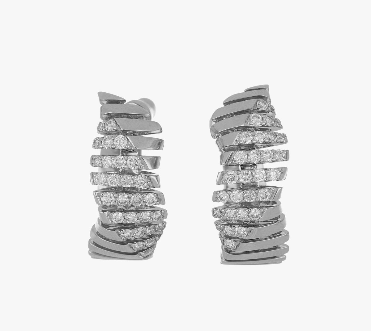 CRESCENDO WHITE GOLD EARRINGS
