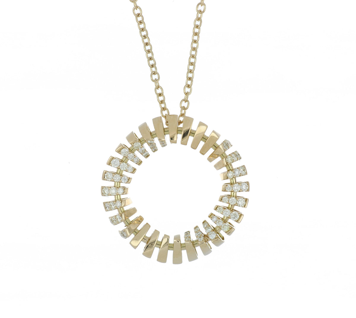 CRESCENDO MINI-ME YELLOW GOLD ROUND PENDANT
