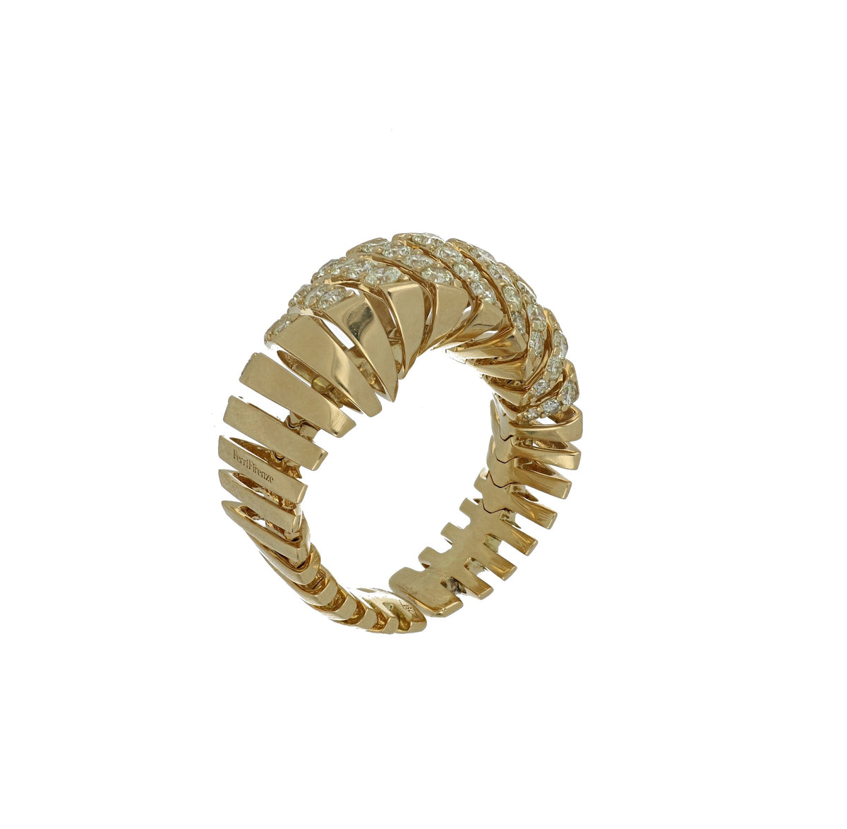 CRESCENDO YELLOW GOLD DIAMOND RING