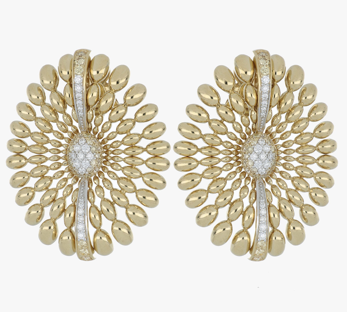 SOLEGIRA YELLOW GOLD ROUND BIG EARRINGS