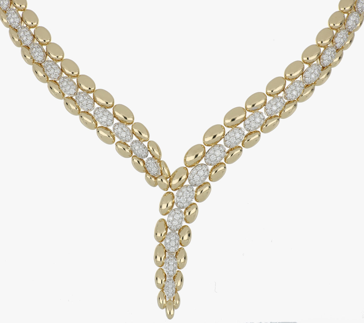 SOLEGIRA YELLOW GOLD DIAMONDS NECKLACE