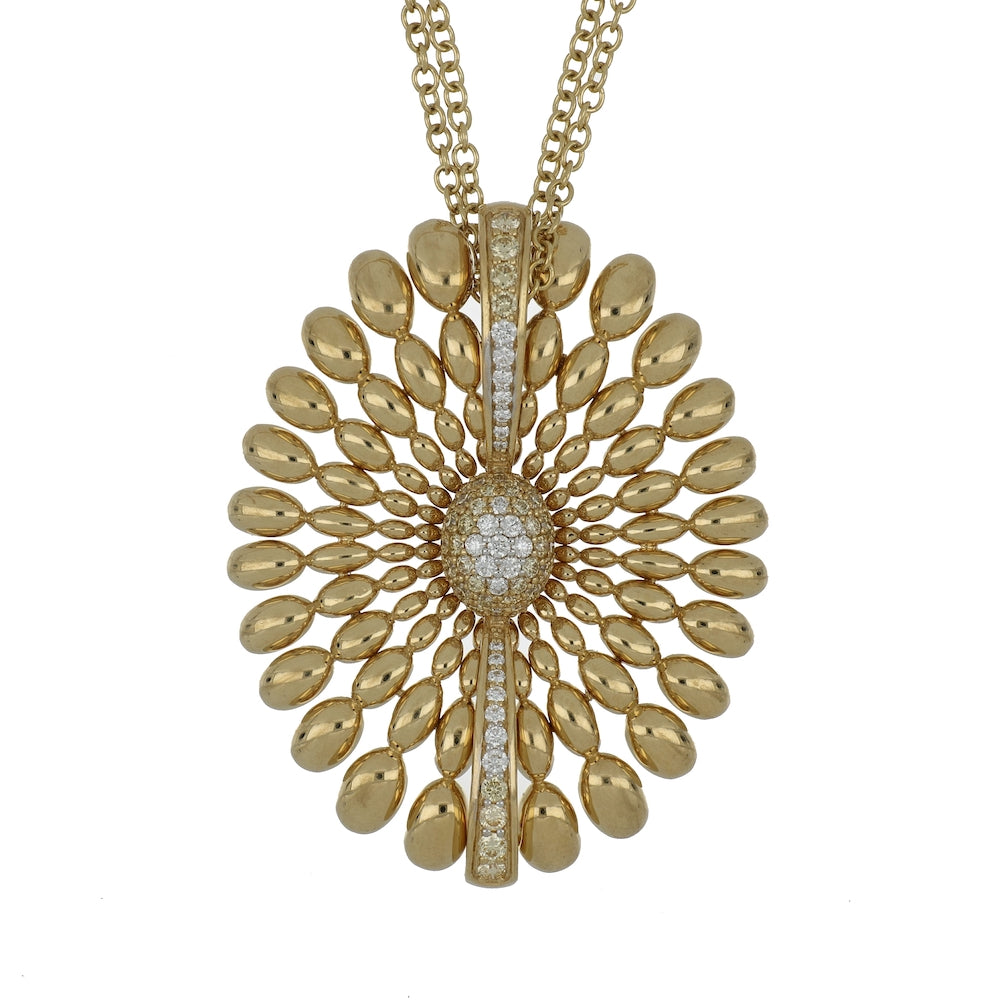 SOLEGIRA BIG YELLOW GOLD PENDANT