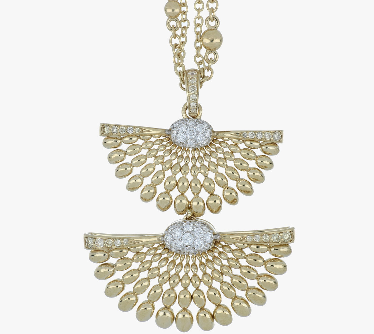 SOLEGIRA DOUBLE YELLOW GOLD PENDANT