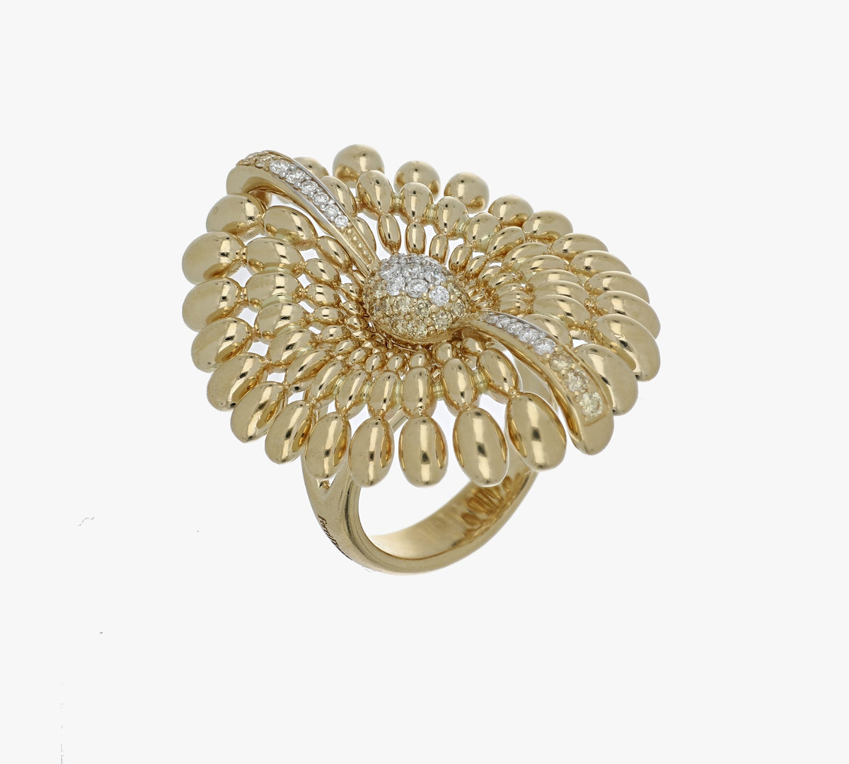 SOLEGIRA YELLOW GOLD ROUND BIG RING