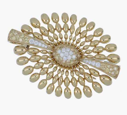 SOLEGIRA YELLOW GOLD BROOCH