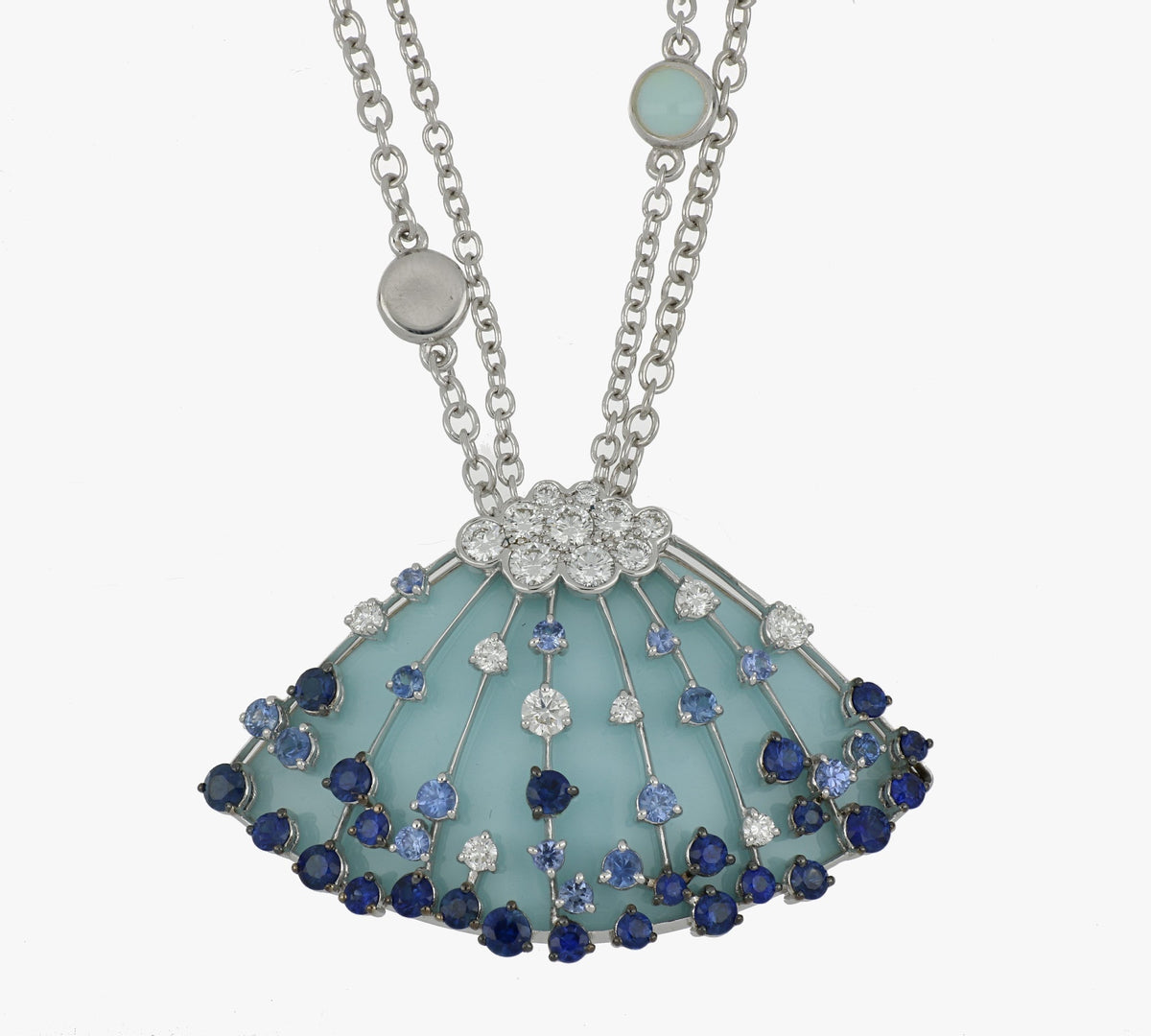 LUCCIOLA LIGHT BLUE SAPPHIRES MEDIUM PENDANT